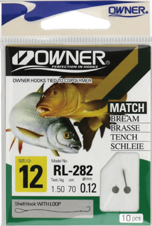 Крючок с поводком Owner RL-282 10-0.20