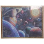 Алмазная мозаика на подрамнике с полным заполнением»МИР ЯРКИХ КРАСОК», космос, 50*65см