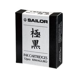 Картриджи пигментные Sailor Kiwa-Guro для перьевых ручек черные 12 шт (13-0604-120)
