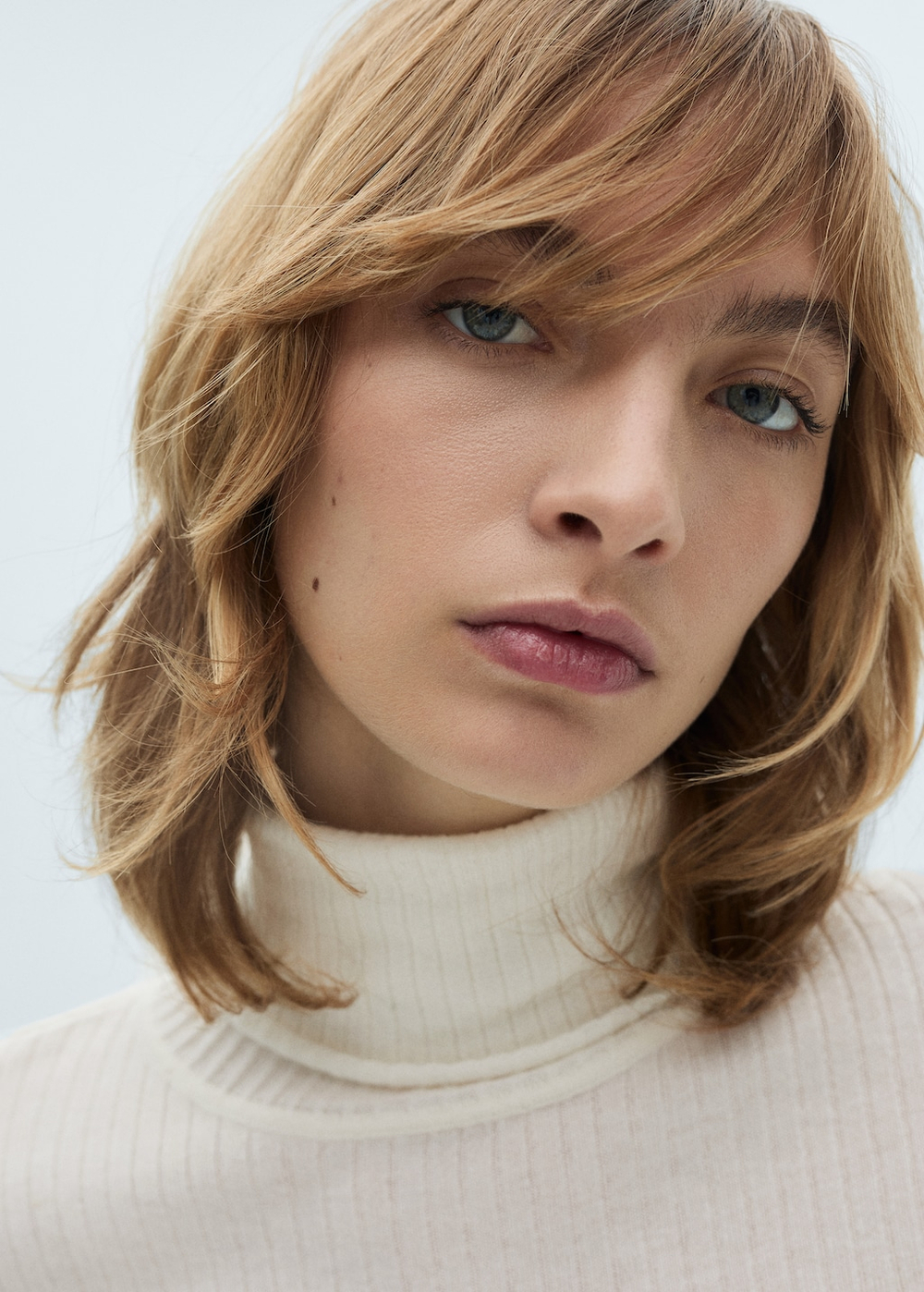 Джемпер из смесовой шерсти с воротником с отворотом