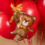 Сет шаров «Мишка с сердцами. I love you»