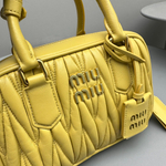 Miu Miu Matelasse Nappa Leather Top Handle Bag 19 cm