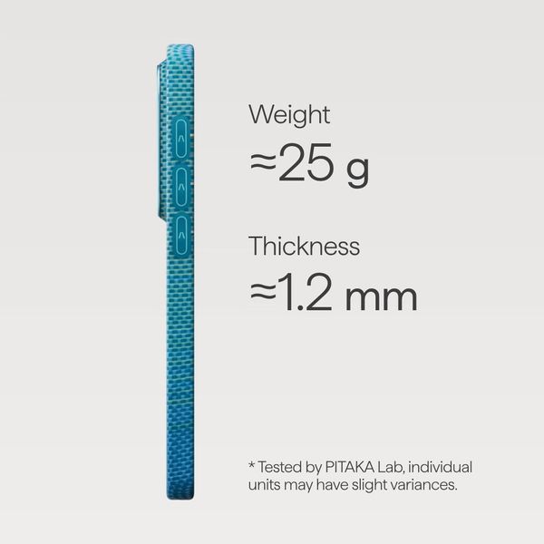 Чехол Pitaka Edge Case для Samsung S26, Лазурный | Lucid Blue