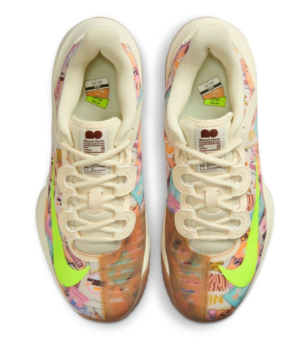 Женские Кроссовки теннисные Nike Court Air Zoom GP Turbo Osaka - coconut milk/volt/gum lighi btown/sesame