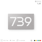 Номер на дверь 739, табличка на дверь для офиса, квартиры, кабинета, аудитории, склада, серая 120х70 мм, Айдентика Технолоджи