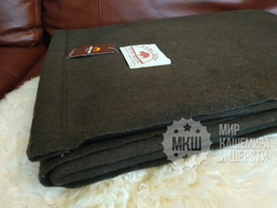 Одеяло тканое из 100% шерсти яка 150x200 см. (Gobi Sun) - темно-коричневое (DARK)
