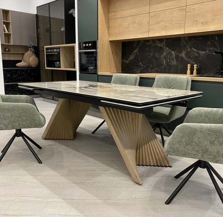 Стол М-City DISAUR Манхэттен 200 Пандора (Pandora), керамика, Дуб Галифакс