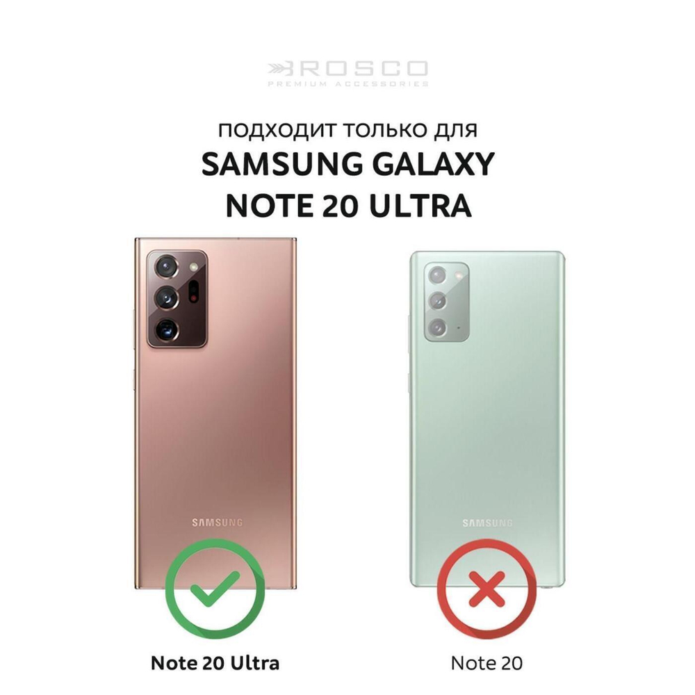Чехол ROSCO для Samsung Galaxy Note20 Ultra оптом (арт. SS-N20U-TPU-TRANSPARENT)