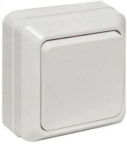 36_ Выключатель одноклавишный EKF 10А белый арт. ENV10-021-10, ш/к 4690216008196