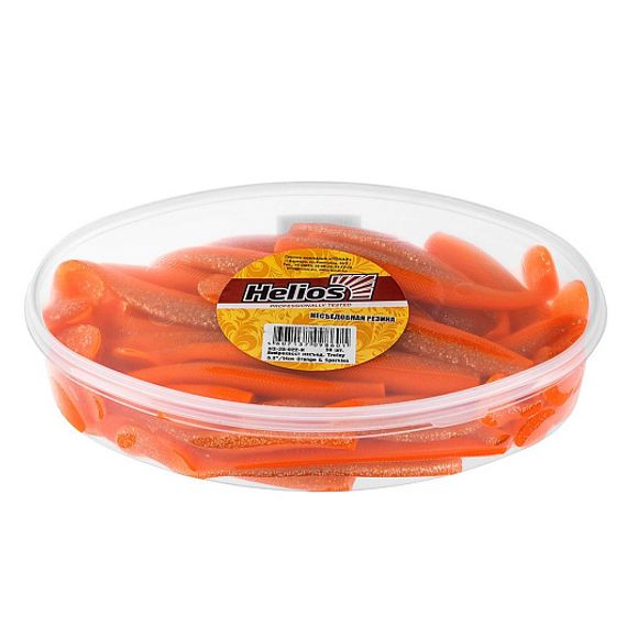 Виброхвост несъедоб. Trofey 5.5&#39;/14см Orange &amp; Sparkles 50шт. (HS-25-022-N) Helios