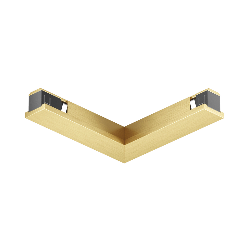 TR5723-SB Электрический коннектор для трека SHINE BASE 90° потолок-потолок, сатинированная латунь, алюминий