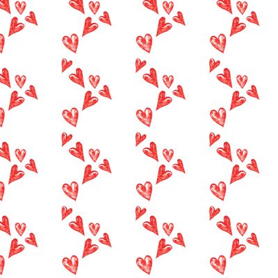 Акварельные сердечки мелкие