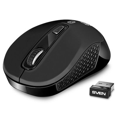 SVEN Беспроводная мышь SVEN RX-575SW чёрная (бесш. кл., Bluetooth, 2,4 GHz, 3+1кл. 800-1600DPI, блист.)