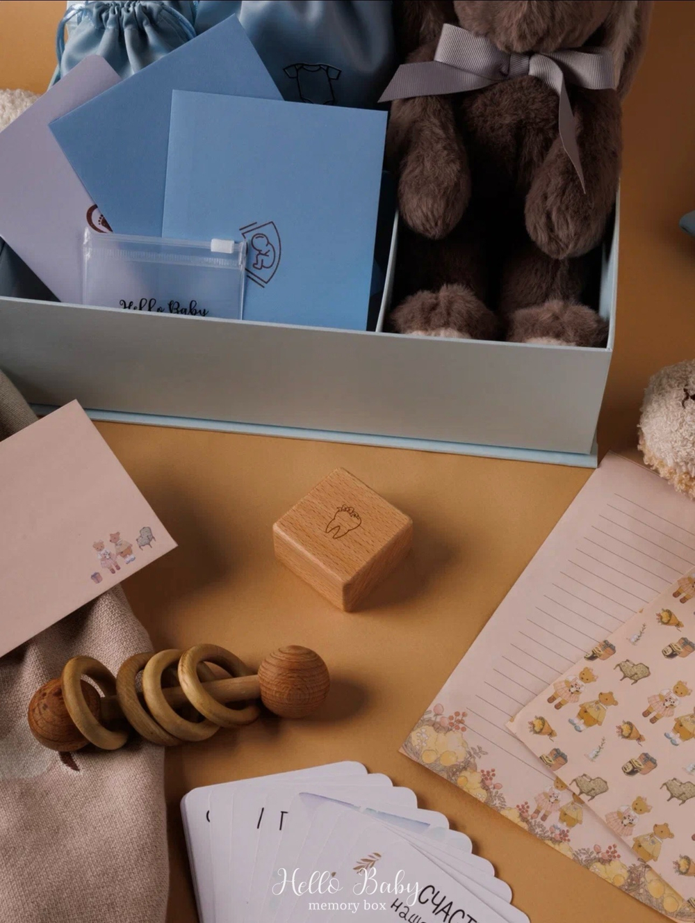 MemoryBox голубой "Игрушка Зайка"