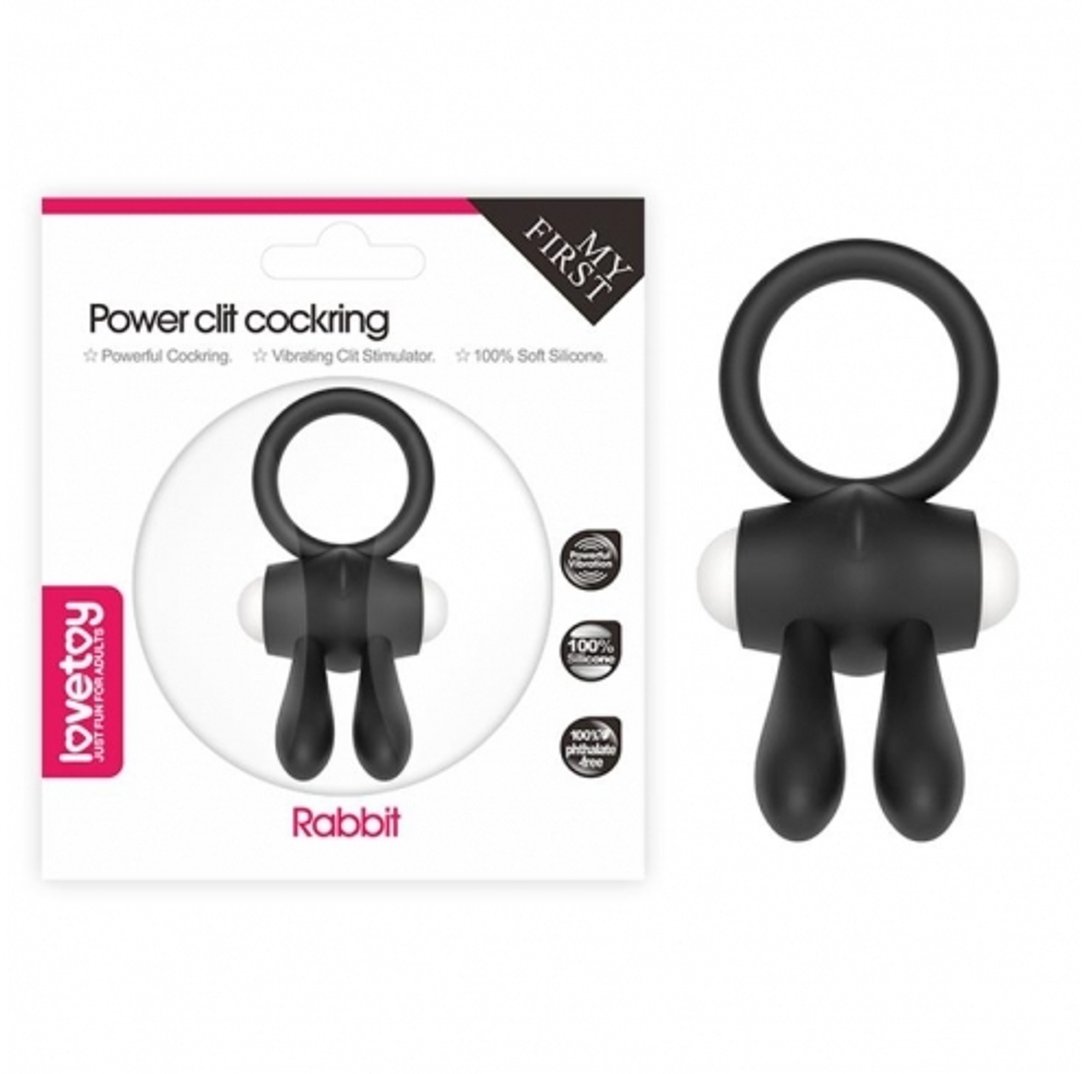 Виброкольцо Кролик Power Clit Silicone Cockring