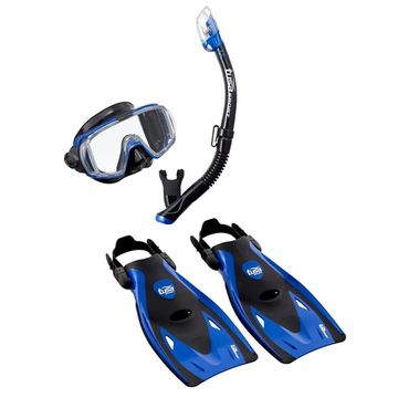 Набор маска+трубка и ласты в сумке TUSA Sport UP-3521QB Black Series синий