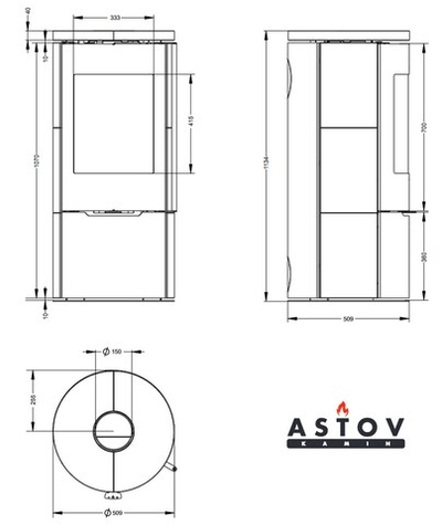 Печь-камин Астов R1.0 K