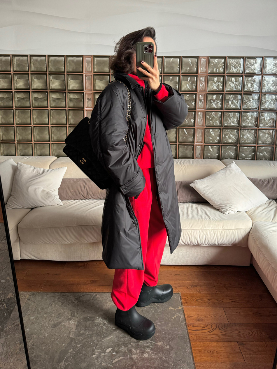 Брюки из флиса красные