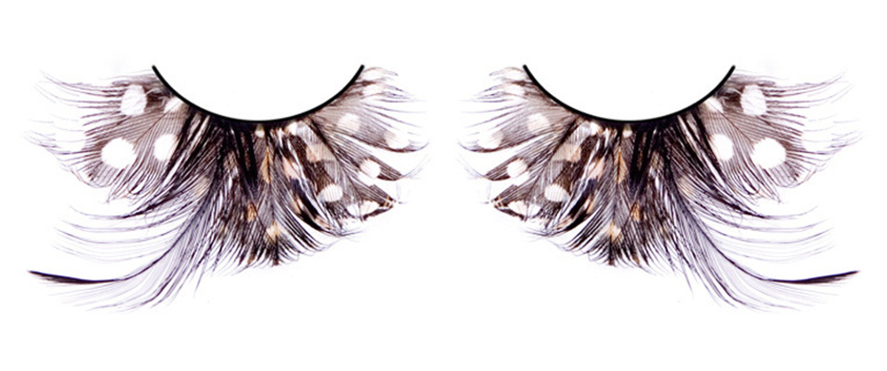 Коричнево-чёрные ресницы-перья (Цвет: коричневый)