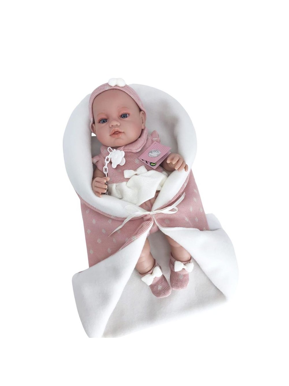 Кукла Berbesa виниловая 42см RECIEN NACIDO с пледом (5109K)