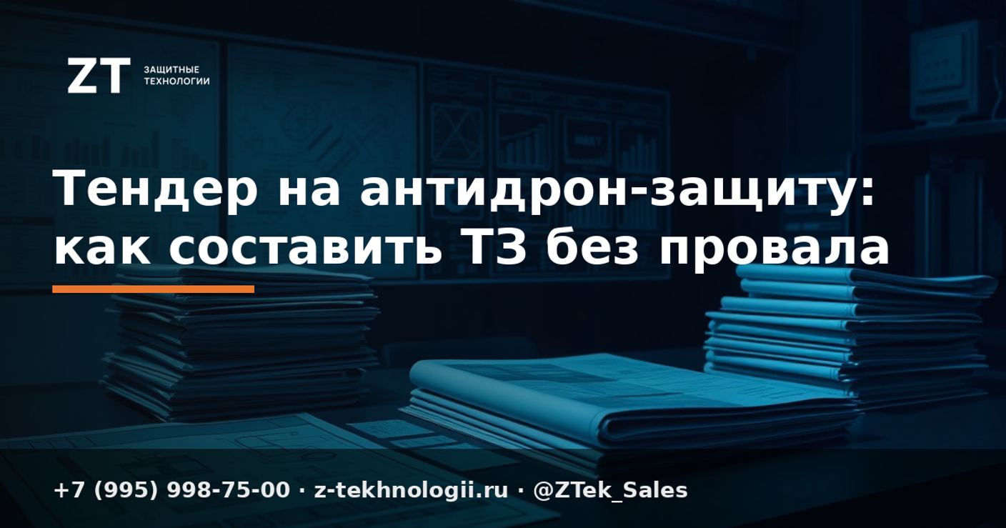 Тендер на антидрон-защиту: как составить ТЗ без провала