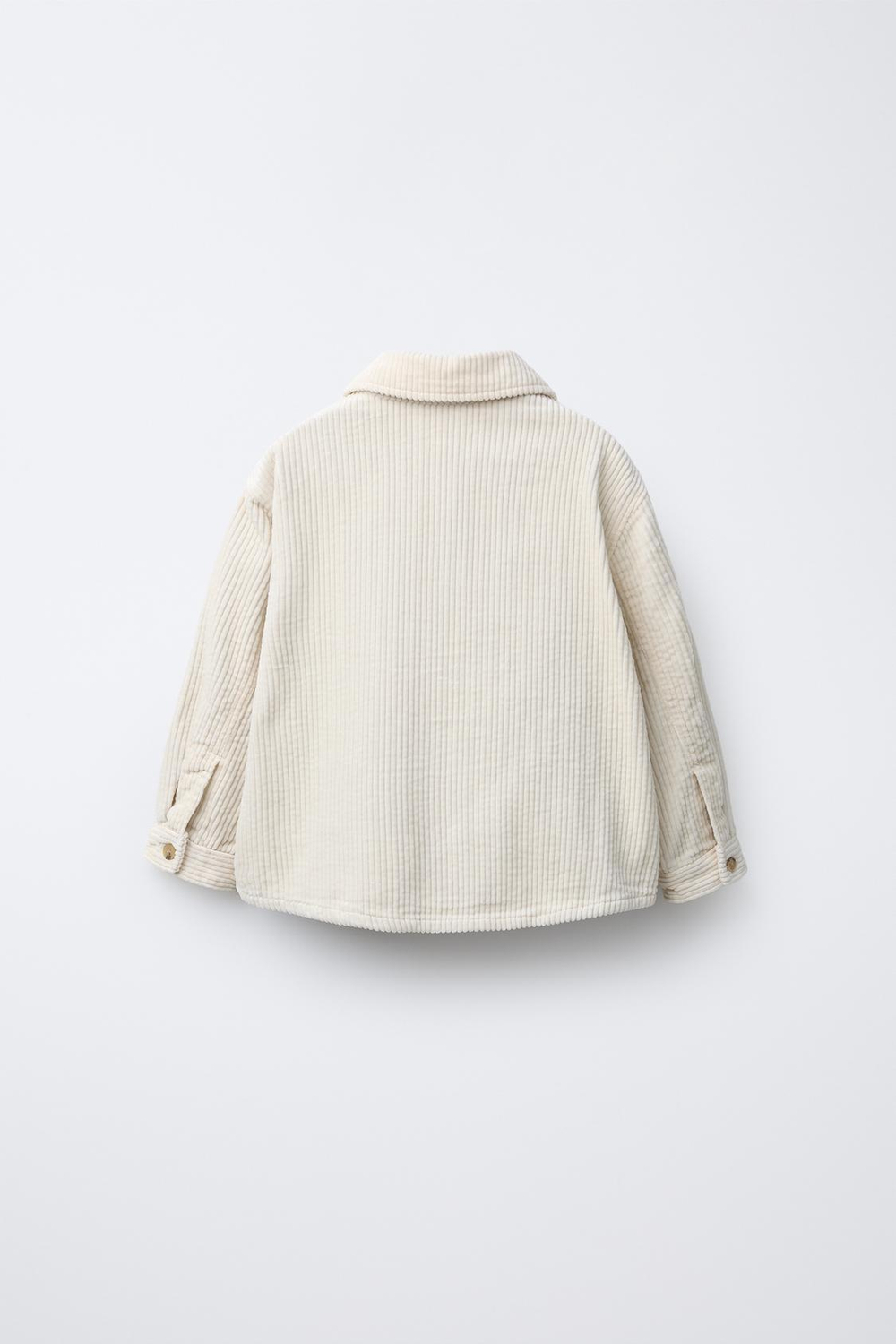 ZARA ВЕЛЬВЕТОВАЯ КУРТКА-РУБАШКА С КЛЕТЧАТОЙ ПОДКЛАДКОЙ, ЭКРЮ