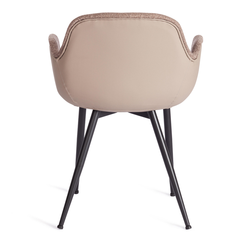 Кресло VALENTINO (mod. PC45-2) / 1 шт. в упаковке металл/экокожа/ткань, 55 х 58 х 81 см, Brown (коричневый)/чёрный