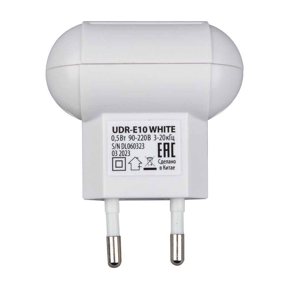 UDR-E10 WHITE Ультразвуковой отпугиватель насекомых и грызунов. 220В. Площадь до 30м2. Белый. TM Uniel