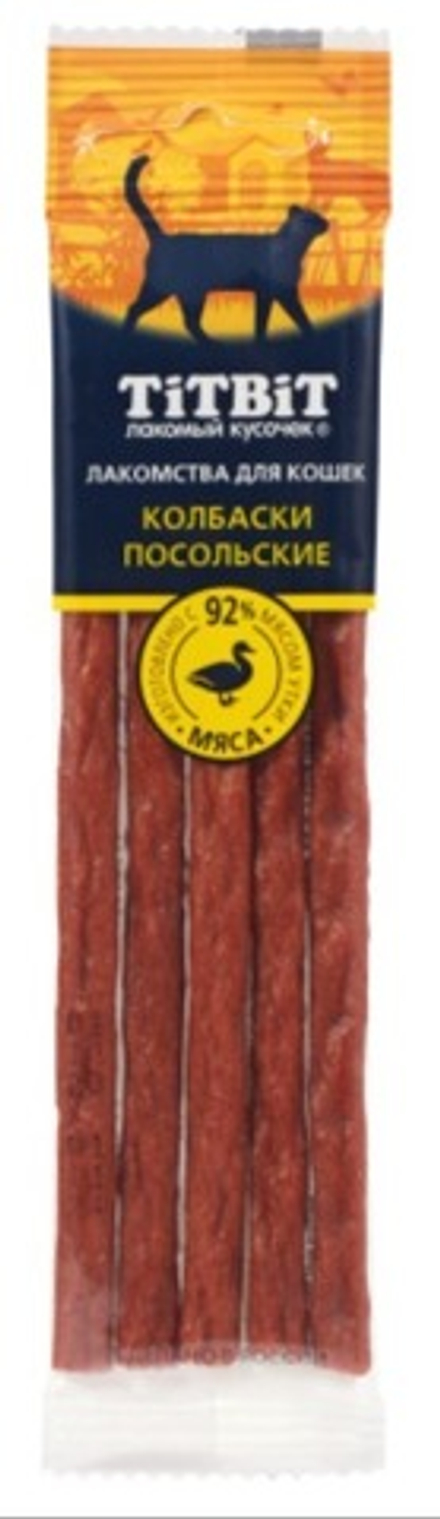 Лакомство TITBIT Золотая коллекция "Колбаски Посольские" для кошек - 20 гр