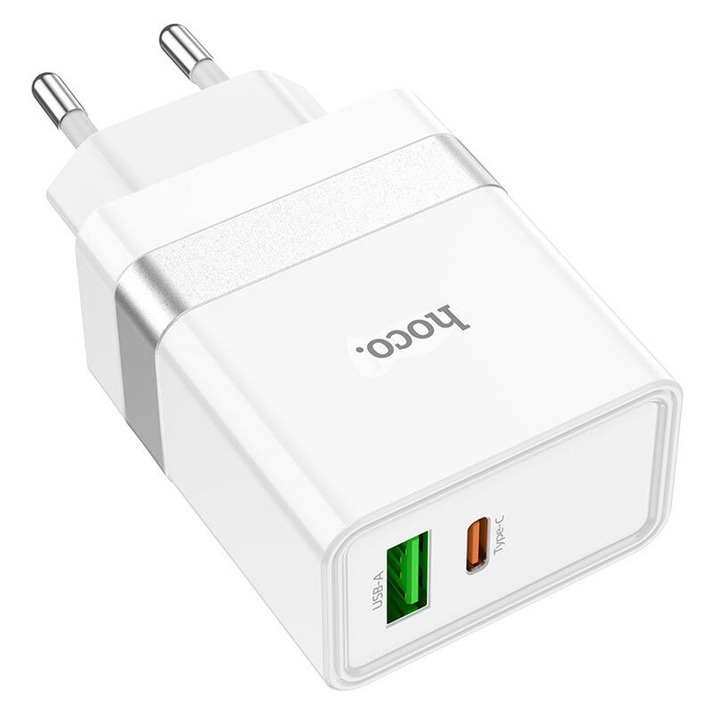 Блок питания Hoco N21 30W Output USB+Type-C белый