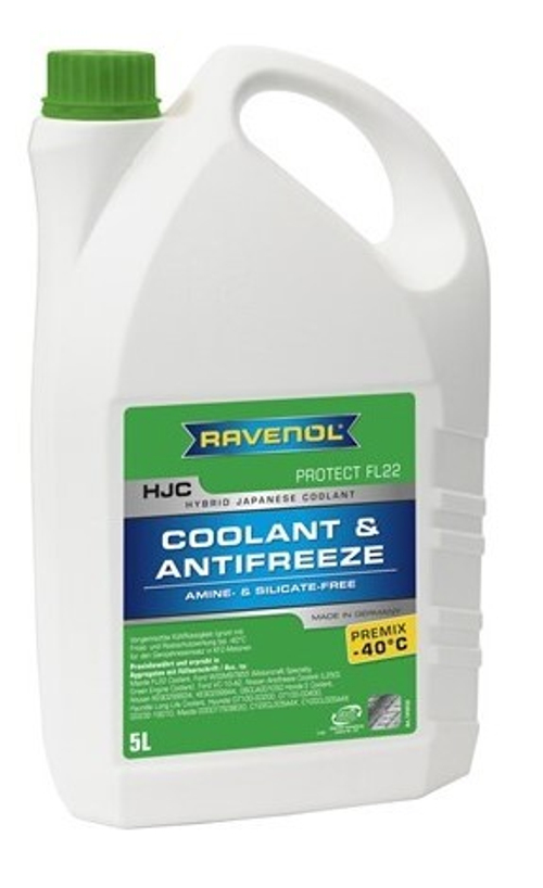 Антифриз Ravenol зеленый готовый HJC Premix (-40°) 5 кг