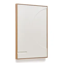 Sefri Картина с круглыми геометрическими фигурами белого цвета 60 х 90 см