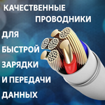 Кабель USB - iPhone Hoco X88 1 метр / белый / для зарядки и передачи данных