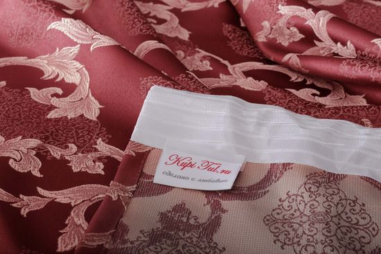 Вензель (винный). Плотные шторы жаккард.