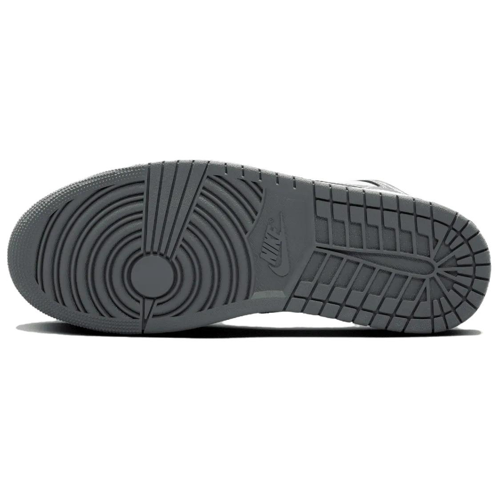 Jordan 1 Mid Black White Iron Grey