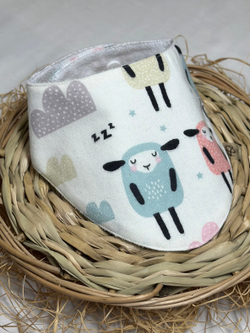 Непромокаемый слюнявчик-нагрудник на кнопках RinaAmari фланель в ассортименте