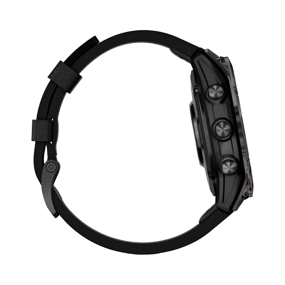 Умные часы Garmin Epix Pro (Gen 2), 47mm, Sapphire Edition Carbon Gray DLC Titanium Black Leather Band (010-02803-30)