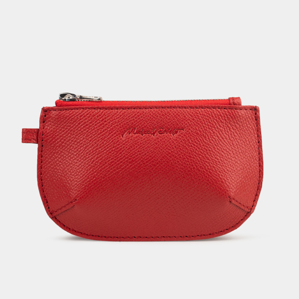 Ключница-кошелек Chatelain из кожи сафьяно, красного цвета