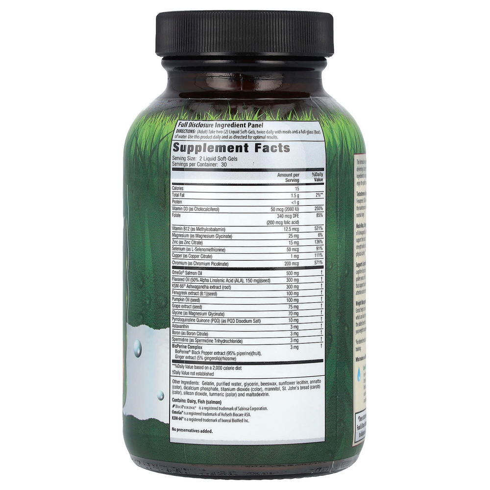 Irwin Naturals, Testosterone UP for Men 60+, 60 Liquid Softgels