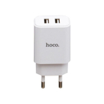 Сетевой адаптер питания HOCO C62A 2USB 2.1A (белый)