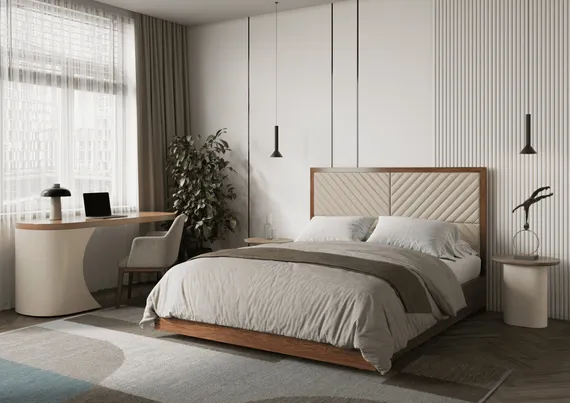 Рабочий стол Rome 160x60 см, шпон ореха