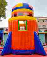 Аттракцион надувная аэротруба "Ракета", 4.5*4.5*6.4 м.