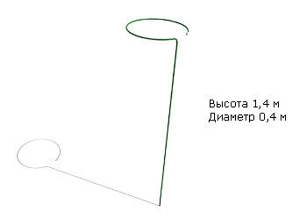 Опора для цветов "большая высокая" d0,4 м h1,4м