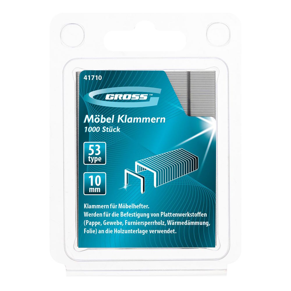 Скобы 53 тип 10мм для степлера Гросс