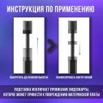 Подставка держатель для видеокарты, кронштейн с регулируемой высотой 49-80 мм, черный