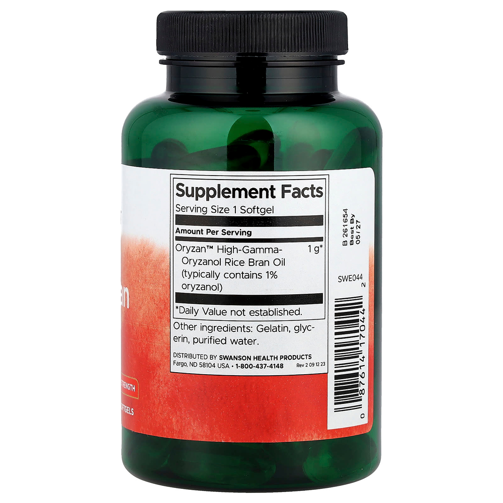 Swanson Vitamins, Oryzan ™, масло из рисовых отрубей, 1000 мг, 90 мягких таблеток