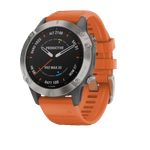FENIX 6 Sapphire титановый с оранжевым ремешком, 010-02158-14