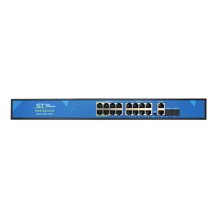 Коммутатор на 16 PoE портов ST-S166POE (16G/2G/2S/300W/АB/4BT) PRO