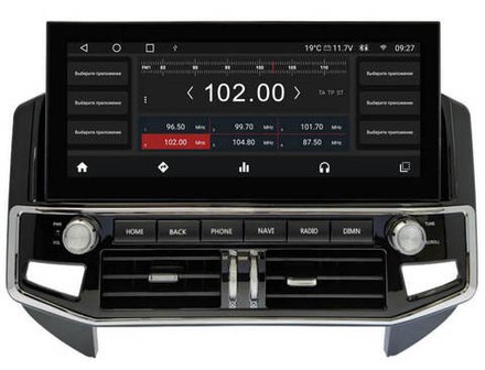 Магнитола Mitsubishi Pajero 4 2006-2022 - Carmedia ZH-M1207 монитор 12.3" в стиле "Лексус" на Android 12, 8Гб+128Гб, CarPlay, SIM-слот