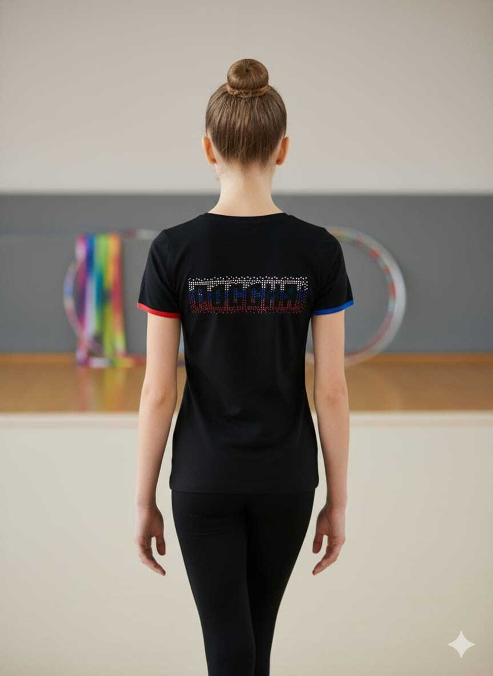 Футболка Триколор со стразами